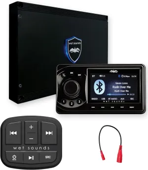 Wet Sounds WS-MC-1 Marine Digital Media Receiver and MC-TR-Mini Mini Transom Remote with 25' Cable (Software Update Required)