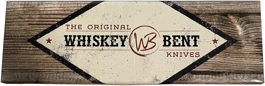 WHISKEY BENT HAT CO. Traditional Canoe Folding Knife 3.63" Closed Length 440C Stainless Steel Blades (Pump Jack Sunset)