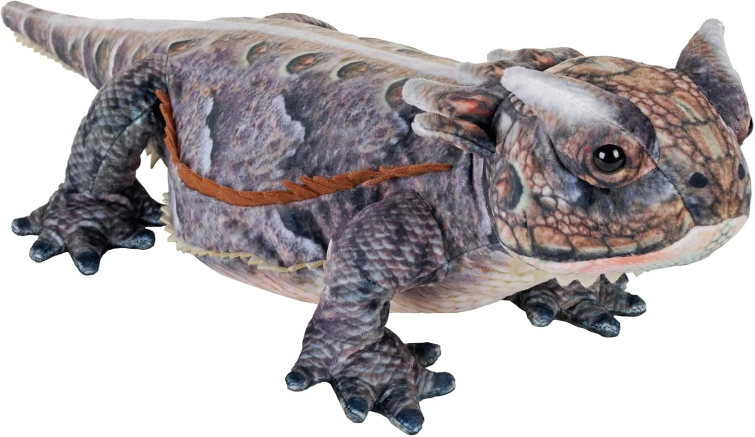 Wild Republic Living Earth Horned Lizard, Stuffed Animal, 20 inch, Plush Toy, Fill is Spun Recycled Water Bottles