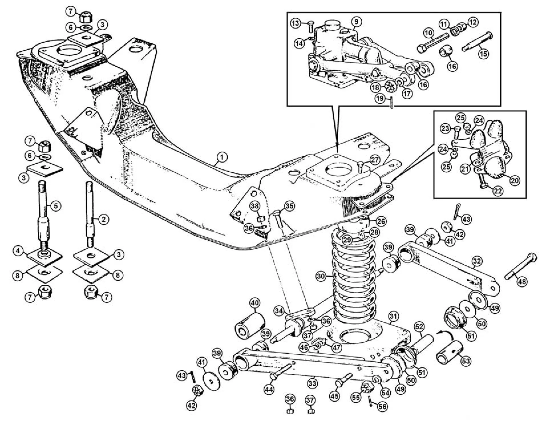 WISHBONE PIVOT: MGA, MGB, MGC, MG TC TD TF