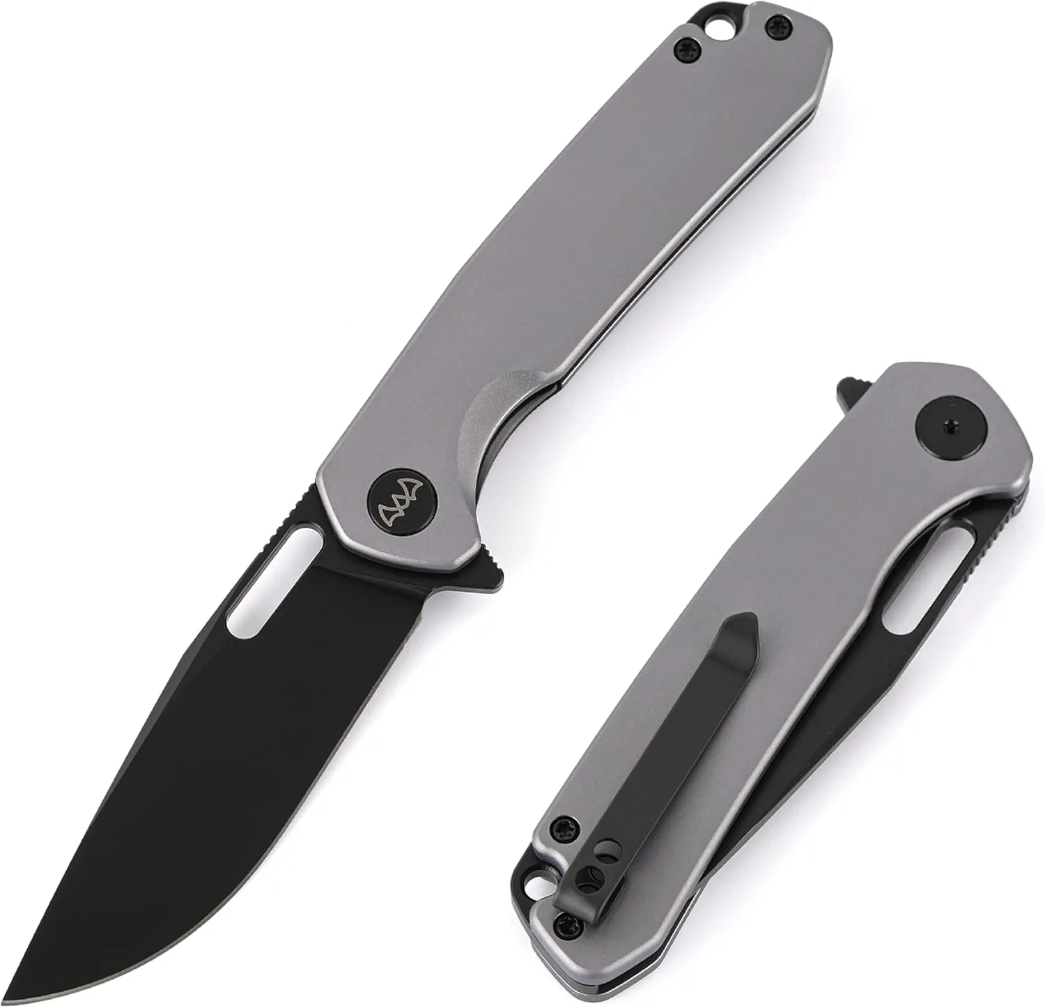 WIXCO Folding Knife 3.3" Pocket Knife Premium 14C28N Blade,Aluminum Handle Design with Pocket Clip for Men Women,EDC Knife for Camping, Hunting,Hiking and Survival