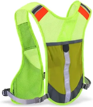 WOBBLO Hiking Daypacks Reflective Night Running Vest Backpack Harness Water Bottle Trail Running Marathon Hiking Hydration Backpack Pack Bags