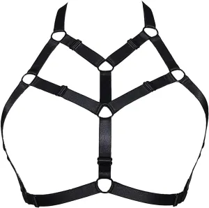 Women Harness Caged Bra Body Harness Cupless Bra Elastic Lingerie Punk Gothic Style Strappy Bralette