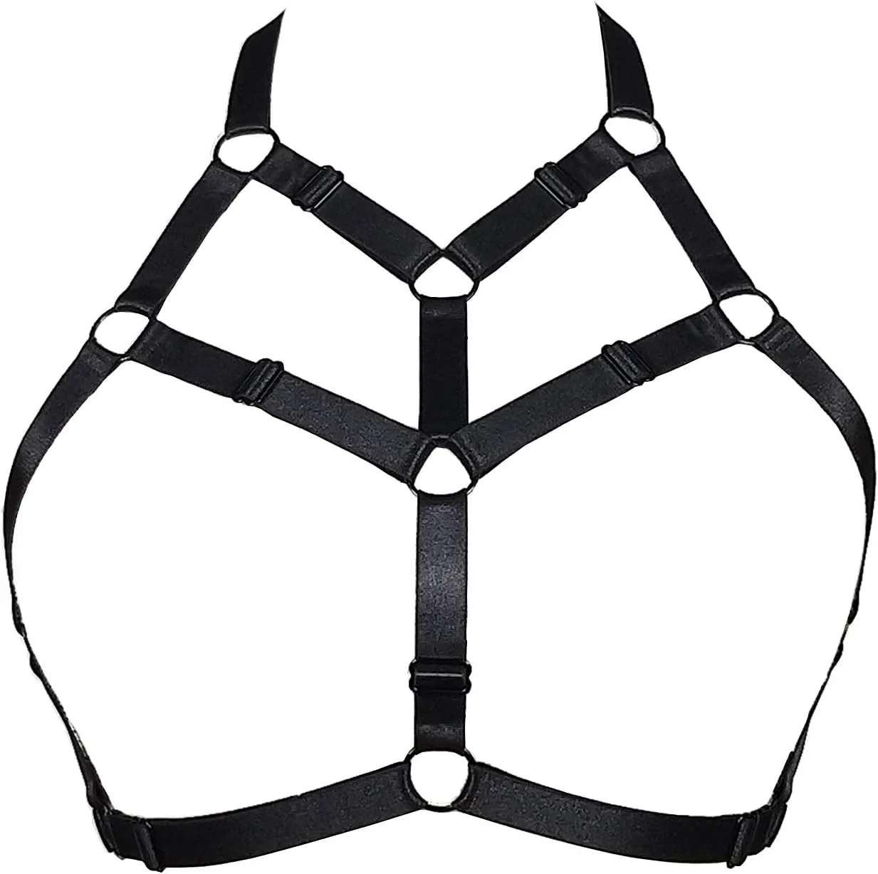 Women Harness Caged Bra Body Harness Cupless Bra Elastic Lingerie Punk Gothic Style Strappy Bralette