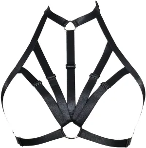 Women Harness Caged Bra Body Harness Cupless Bra Elastic Lingerie Punk Gothic Style Strappy Bralette
