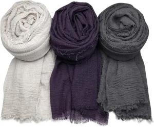 Women Scarf Shawl for All Season 3PCS Scarve Wrap Scarve.