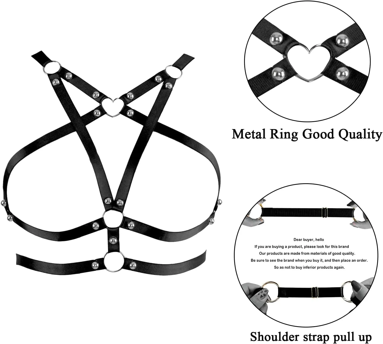 Women's Body Cage Breast Harness Belts Hollow Out Bra Strappy Plus Size Lingerie New Punk Gothic Rave Charm Tops Bras