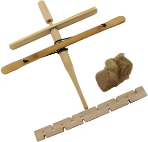 YARNOW Portable Fire Drill Kit Double Drill Wooden Friction Set Fire Tools for Camping