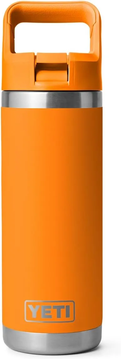 Yeti Rambler 18 oz Bottle, Vacuum Insulated, Stainless Steel with Straw Cap, King Crab