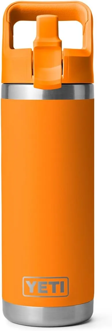 Yeti Rambler 18 oz Bottle, Vacuum Insulated, Stainless Steel with Straw Cap, King Crab