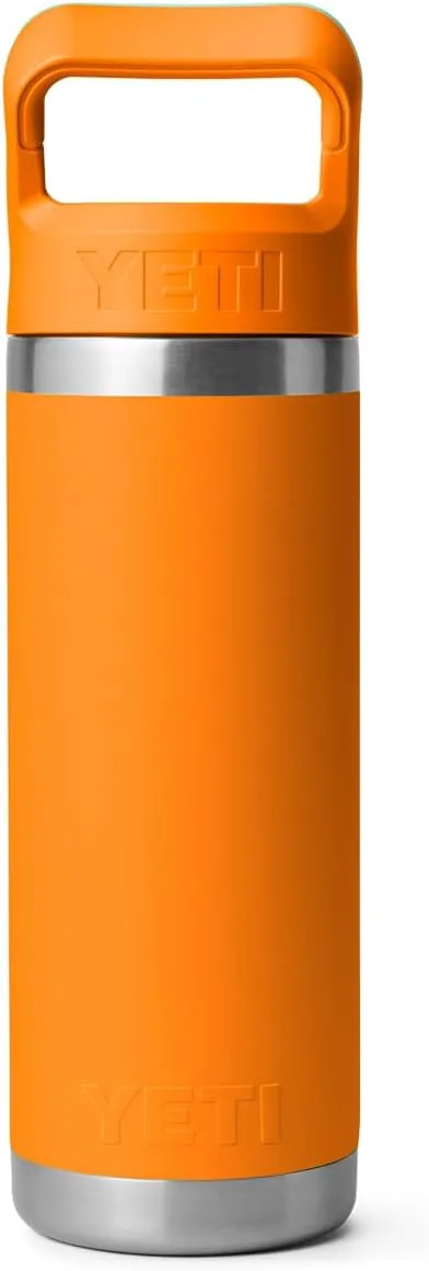 Yeti Rambler 18 oz Bottle, Vacuum Insulated, Stainless Steel with Straw Cap, King Crab