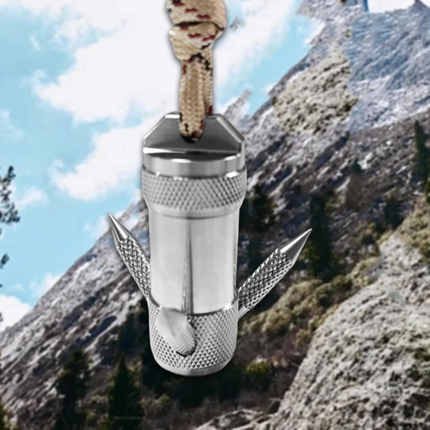 Yiju Grappling Hook Outdoor Anchor Hook Auxiliary Tool Folding Sturdy Stainless Steel Climbing Claw for Mountain Climbing Hiking
