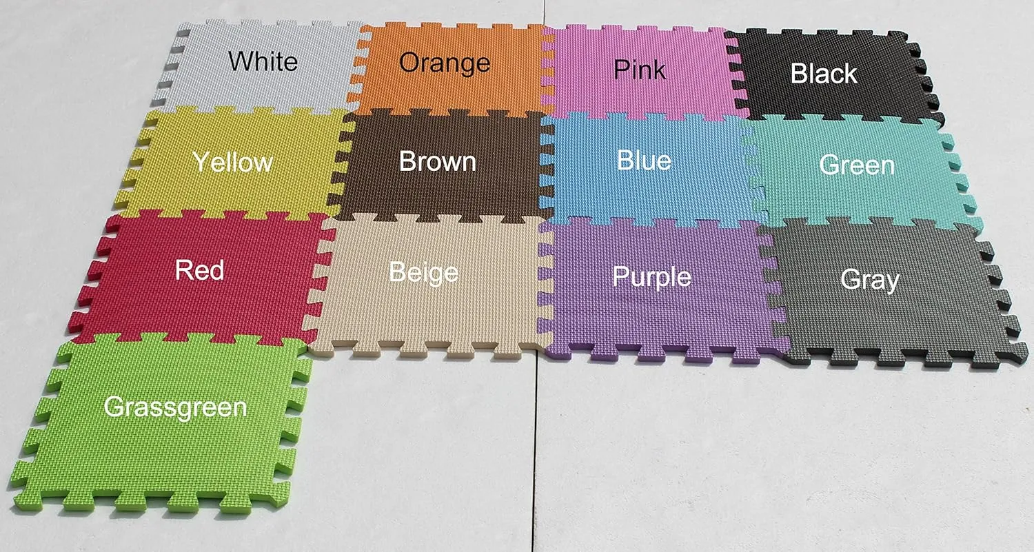 YIMINYUER® 20 Tiles (30cm×30cm×1cm Each Tile) Baby Soft Puzzle Play Mats, Kids Thick EVA Foam Floor, Toddlers & Children's Soft Interlocking Mat R01R10R12G301020