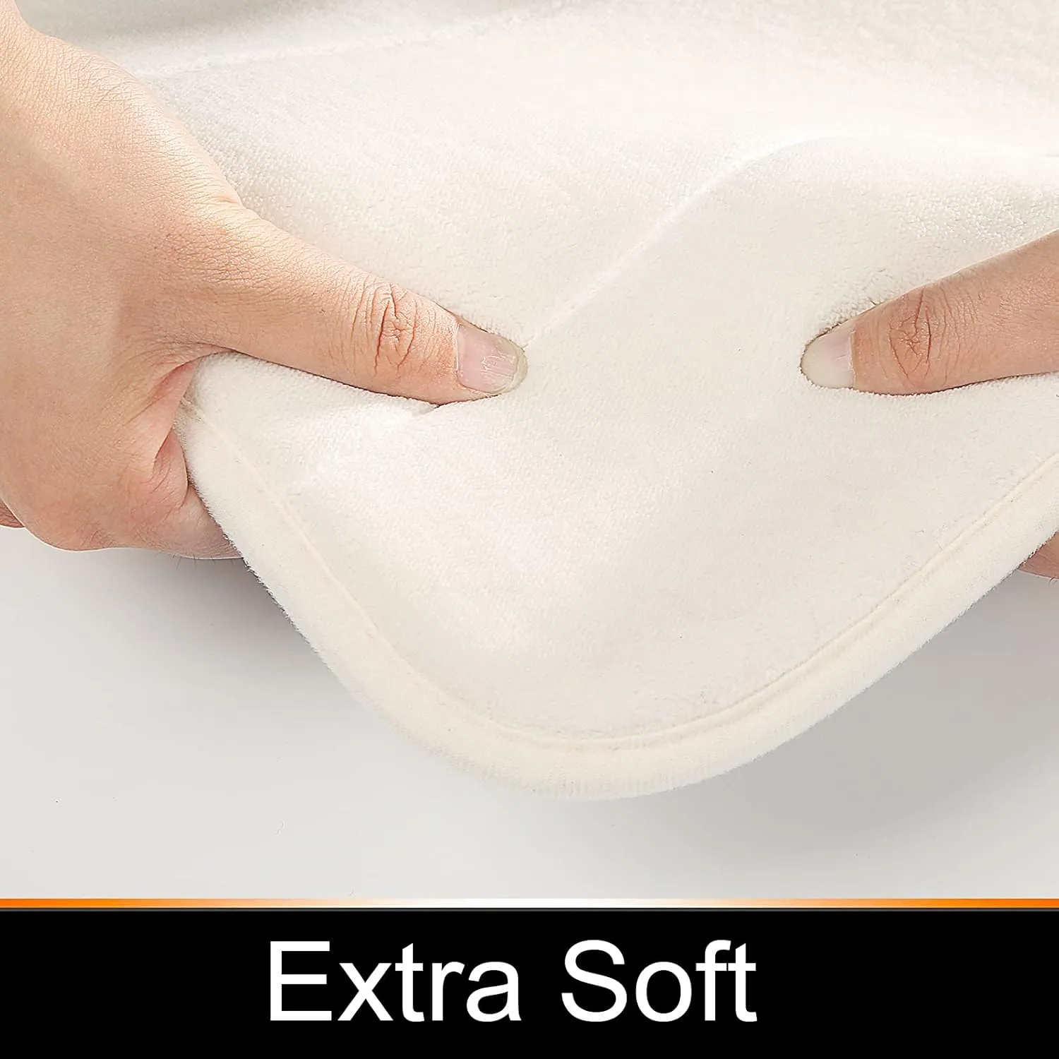 Yimobra Memory Foam Bath Mat Rug, 24 x 17 Inches, Comfortable, Soft, Non-Slip, Super Absorbent, Quick Drying Bathroom Rug for Floor, Tub & Shower, Machine Washable, Thick, Cream