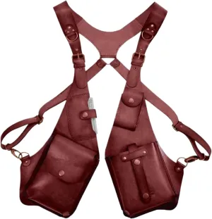 Yiupedrfg Anti-Theft Bag With Shoulder Harness, Retro Anti-Theft Harness Bag, Adjustable PU Leather Strap Wallet