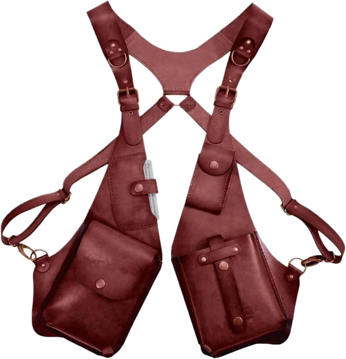 Yiupedrfg Anti-Theft Bag With Shoulder Harness, Retro Anti-Theft Harness Bag, Adjustable PU Leather Strap Wallet