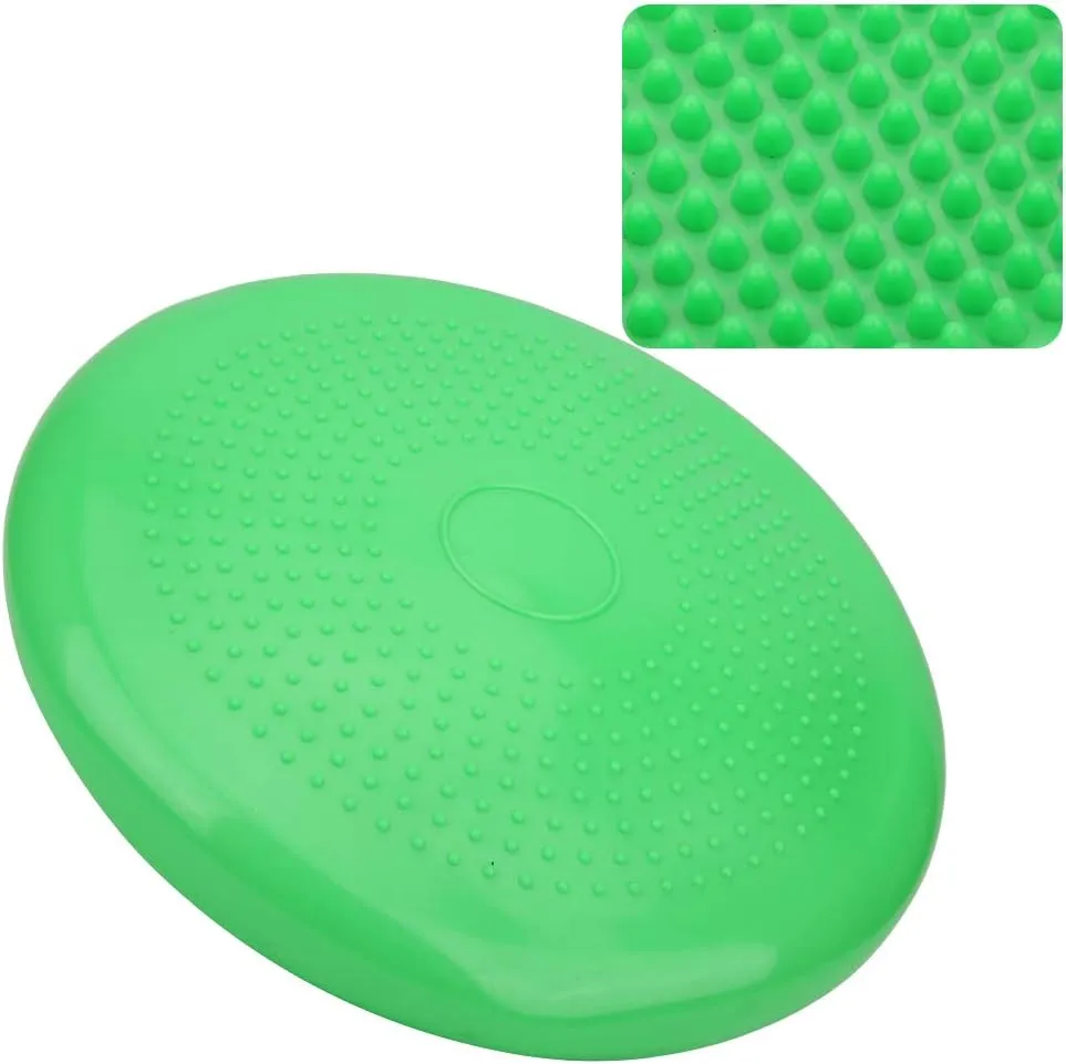 Yoga Inflatable Cushion, PVC Wobble Massage Balances Cushion Thickened Yoga Inflatable Cushion Body Fitness Equipment for Exercise Sports Yoga