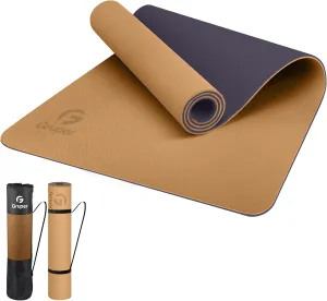 Yoga Mat Non Slip TPE Thick Yoga Mat, Large Size 72"L x 24"W x 0.32"Th, Eco Friendly Exercise Mat with Carrying Strap, Pro Yoga Mats for Women, Workout Mats for Home, Pilates and Floor Exercises