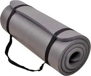 Yoga Mat, One-Inch Extra Thick High Density Exercise Mat, Anti-Tear Exercise Yoga Mat with Carrying Strap, Suitable for Various Yoga Exercises