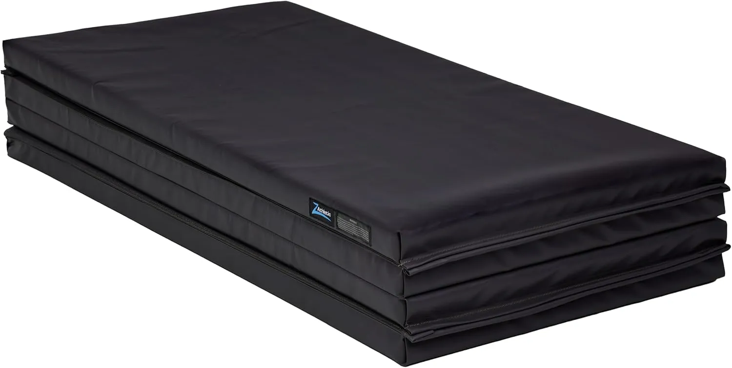 Z Athletic Folding Mat for Gymnastics, Tumbling, Cheerleading, and More, 4 Ft x 8 Ft x 2 In