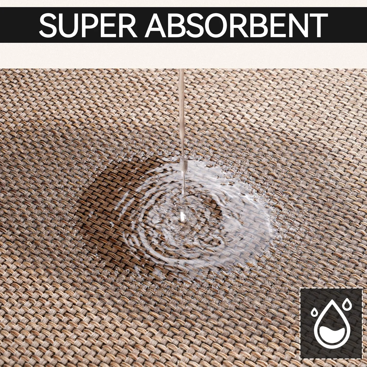 Zamo Anti-Fatigue Kitchen Mat, Non Slip Kitchen Rugs with Memory Foam, Absorbent Runner Mat for Floor, Standing Mats for in Front of Sink, Door, Laundry, Entryway, Hallway (Beige, 47" × 17.3")