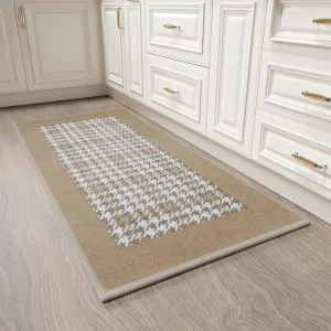 Zamo Anti-Fatigue Kitchen Mat, Non Slip Kitchen Rugs with Memory Foam, Absorbent Runner Mat for Floor, Standing Mats for in Front of Sink, Door, Laundry, Entryway, Hallway (Brown, 32" × 17.3")