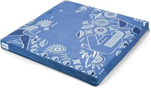 Zaveur Royal Court Meditation Mat With Velvet Cover - 24" x 24" Square Zabuton Thick Yoga Mat - Non Slip Exercise Mat for Home Workout - Thick Foam Exercise Floor Mat for Zafu or Bench