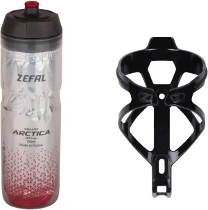 ZEFAL Pack Arctica 75 Silver-Red and Pulse B2 Black - Hydration Pack with Isothermal Bicycle Bottle and Bicycle Bottle Holder - Bicycle Water Bottle with Holder - 146 g