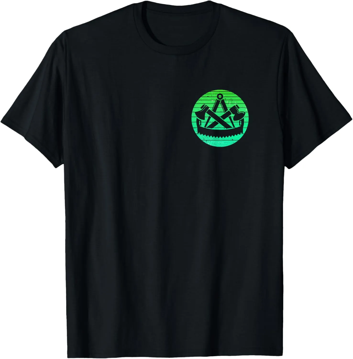 Zimmermann Carpenters Guild Sign on Chest Retro Style Green T-Shirt