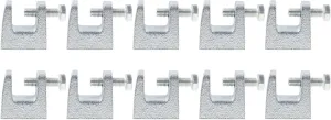 Zinc Plated Iron Safety Beam Clamp,TTZEZE Adjustable I Beam Clamp,Universal Beam C Clamp for Safety Harness with Hex Head Bolt,Hardware Accessory for Cable Conduit,25mm/0.98''Jaw Opening 10 PCS